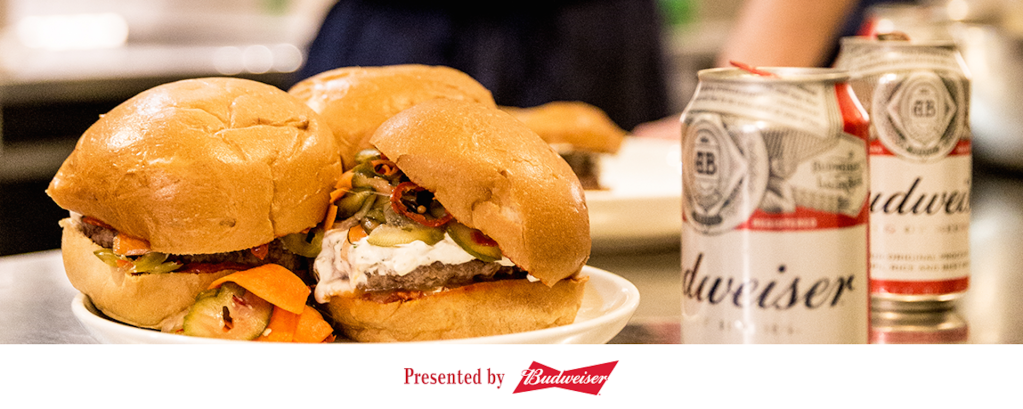 Lamb Burgers with ‘Nduja Ketchup, Spicy Pickled Vegetables, and Yogurt Sauce Recipe