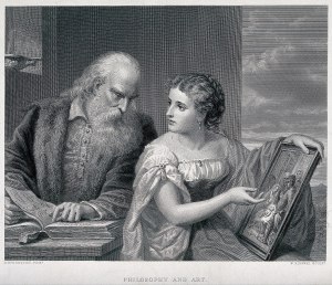 A_bearded_old_man_and_a_young_woman_are_sitting_next_to_each_Wellcome_V0047930