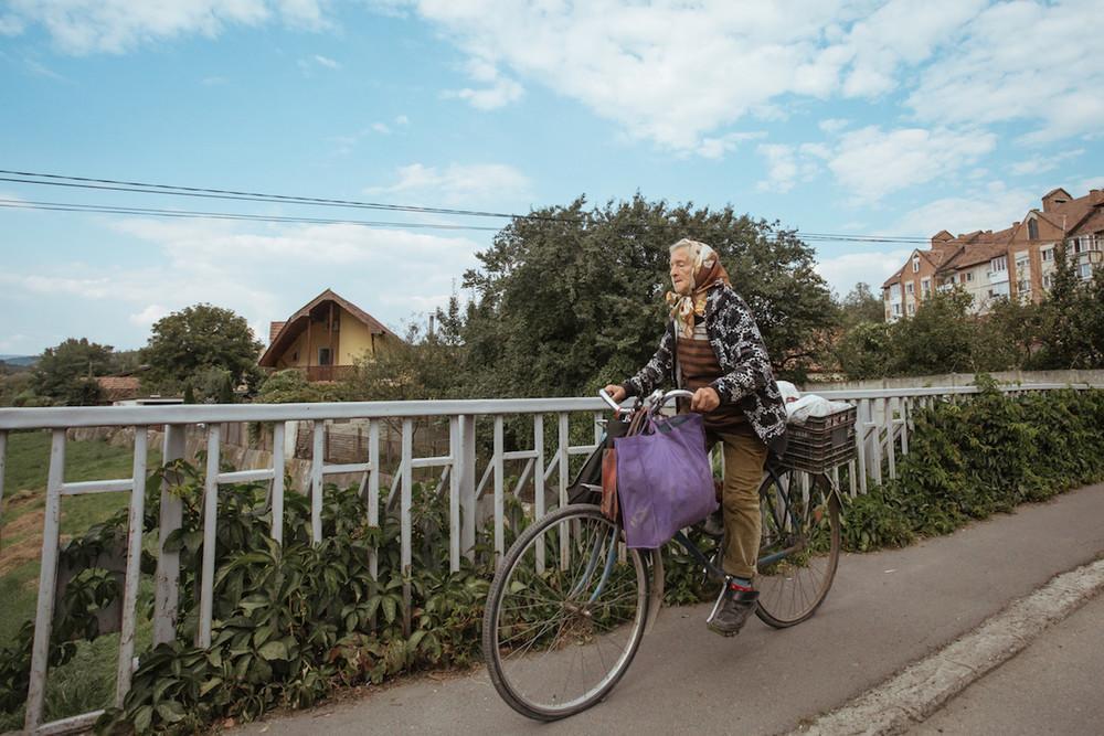 Photos of Romanians Cycling in the Countryside