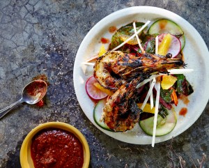 Maya Prawns with Chipotle Mezcal Sauce Recipe