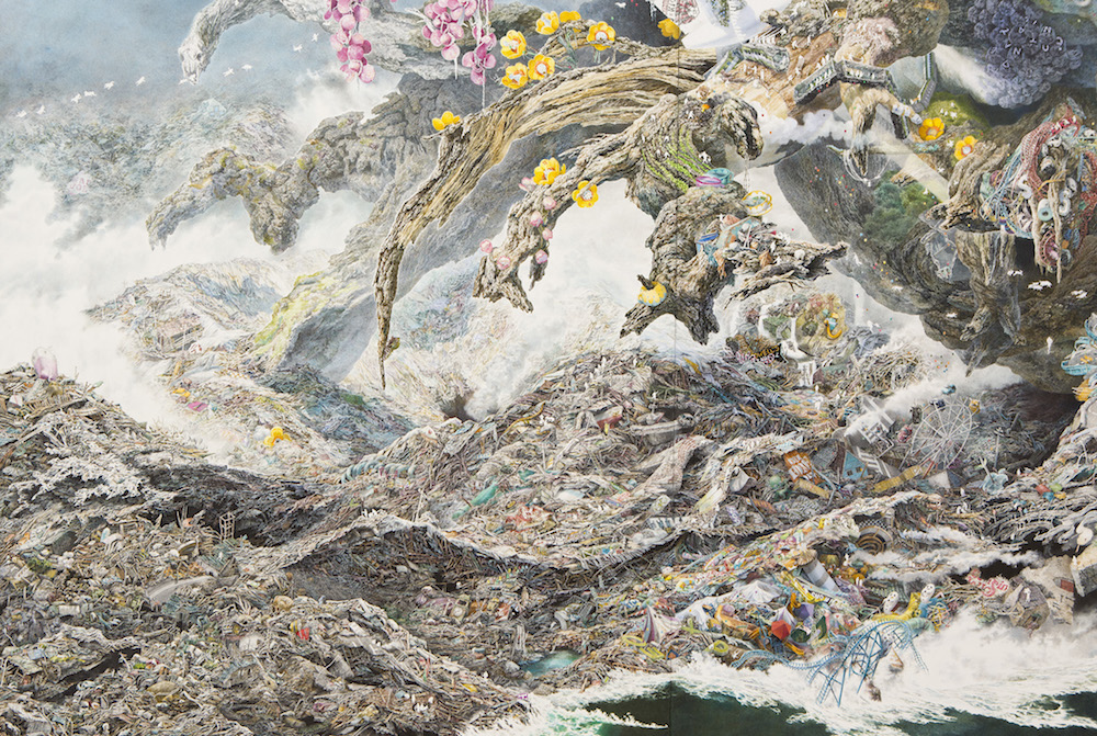 Japanese Artist Spends 3+ Years Drawing Massive, Incredibly Detailed Tsunami