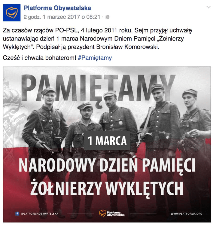 Jak Platforma Obywatelska zaorała się w święto „Żołnierzy Wyklętych”