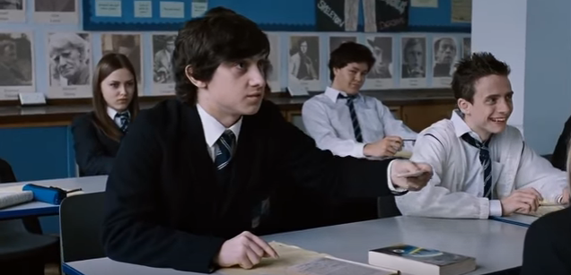 Classroom scene from 'Submarine' (via YouTube)