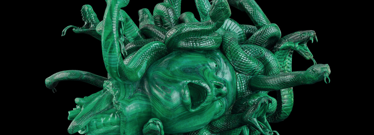 Detalle, 'The Severed Head of Medusa' Foto por Prudence Cuming Associates© Damien Hirst and Science Ltd. Todos los derechos reservados, DACS 2017