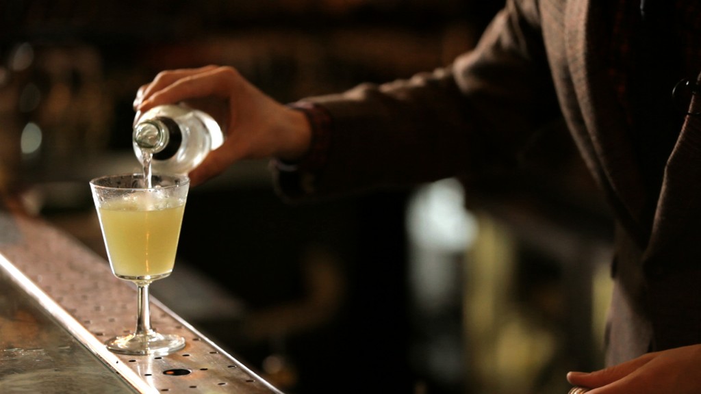 cocktail being poured