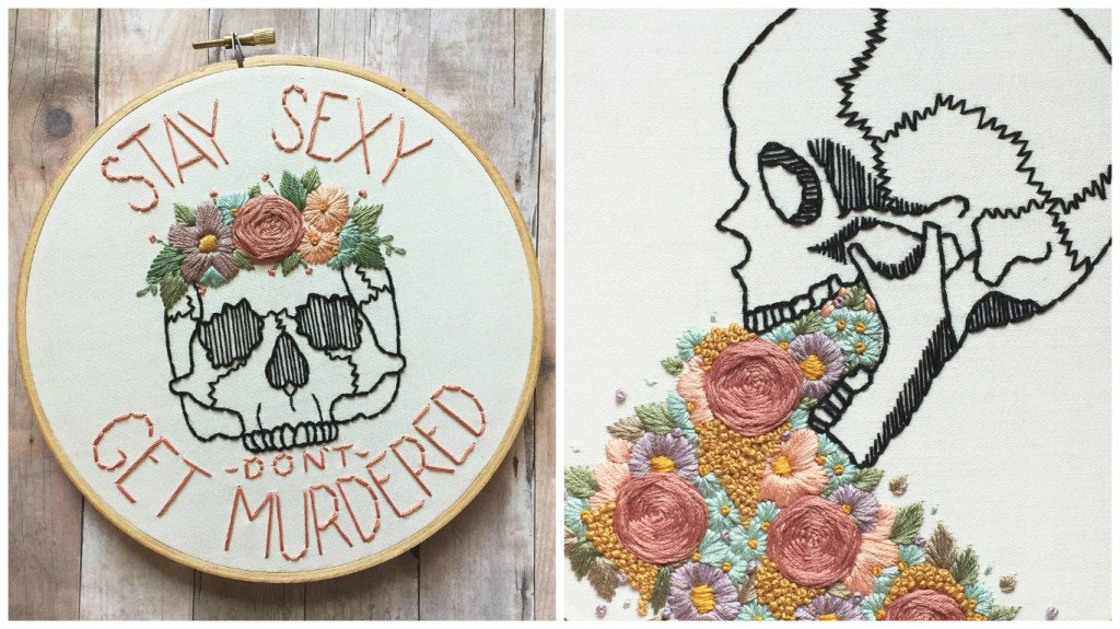 Morbid Skeleton Embroidery Makes Death Look Pretty