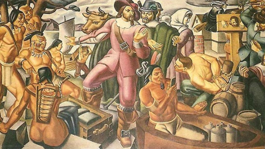 ¿Por qué este hombre sostiene un iPhone en esta pintura de 1937?