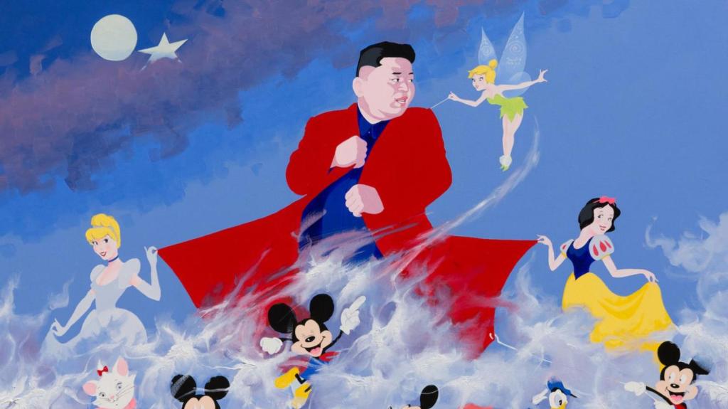 Un expatriado norcoreano une al comunismo con Disney en sus pinturas