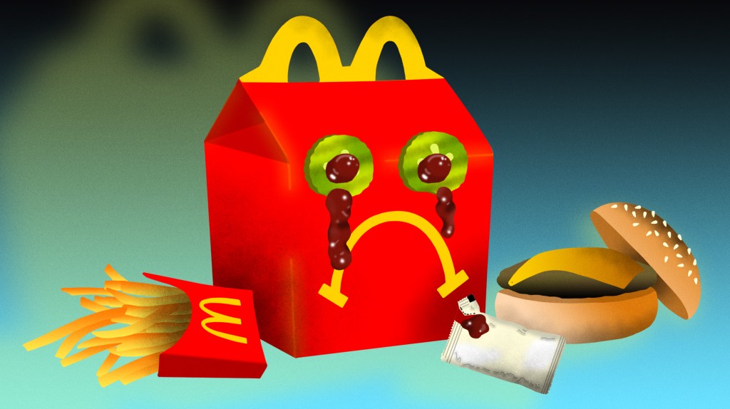 verdrietig happymeal