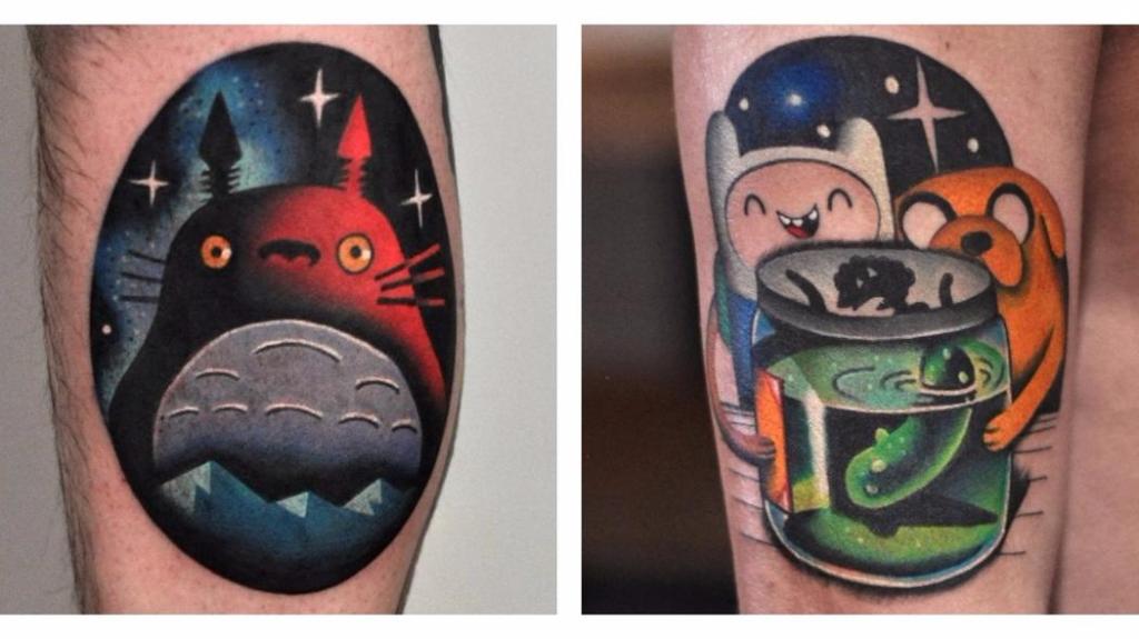 Estos tatuajes de Miyazaki y Adventure Time son magia pura