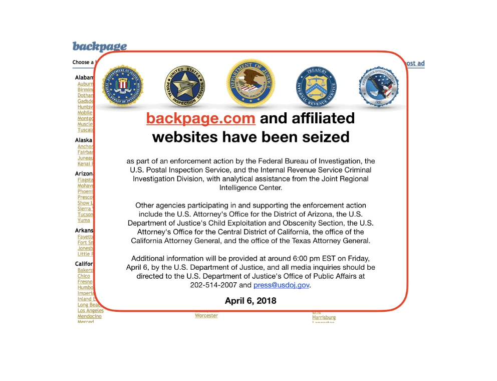 Backpage Sex Ads - The FBI Just Seized Backpage.com