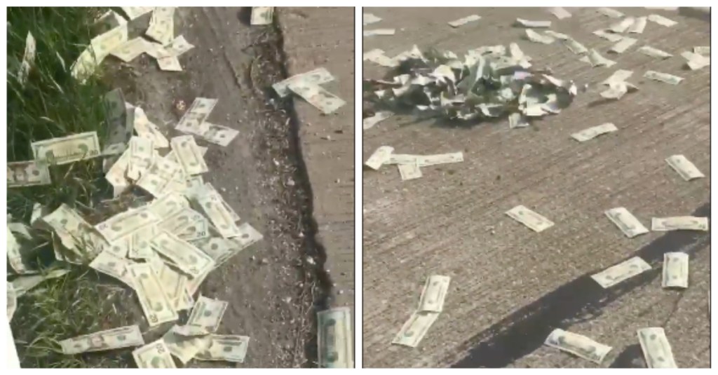 Drivers Went Nuts When This Truck Dropped Thousands in Cash on the Highway