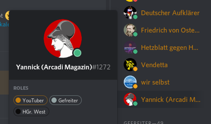 Das Profil des Nutzers