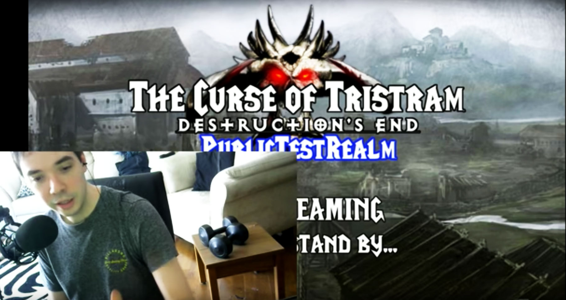 Screenshot von einem Live-Stream von 'The Curse of Tristram'.