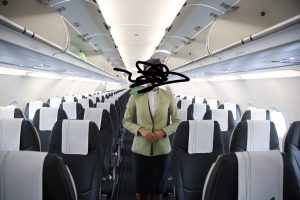 Stock image of a flight attendant