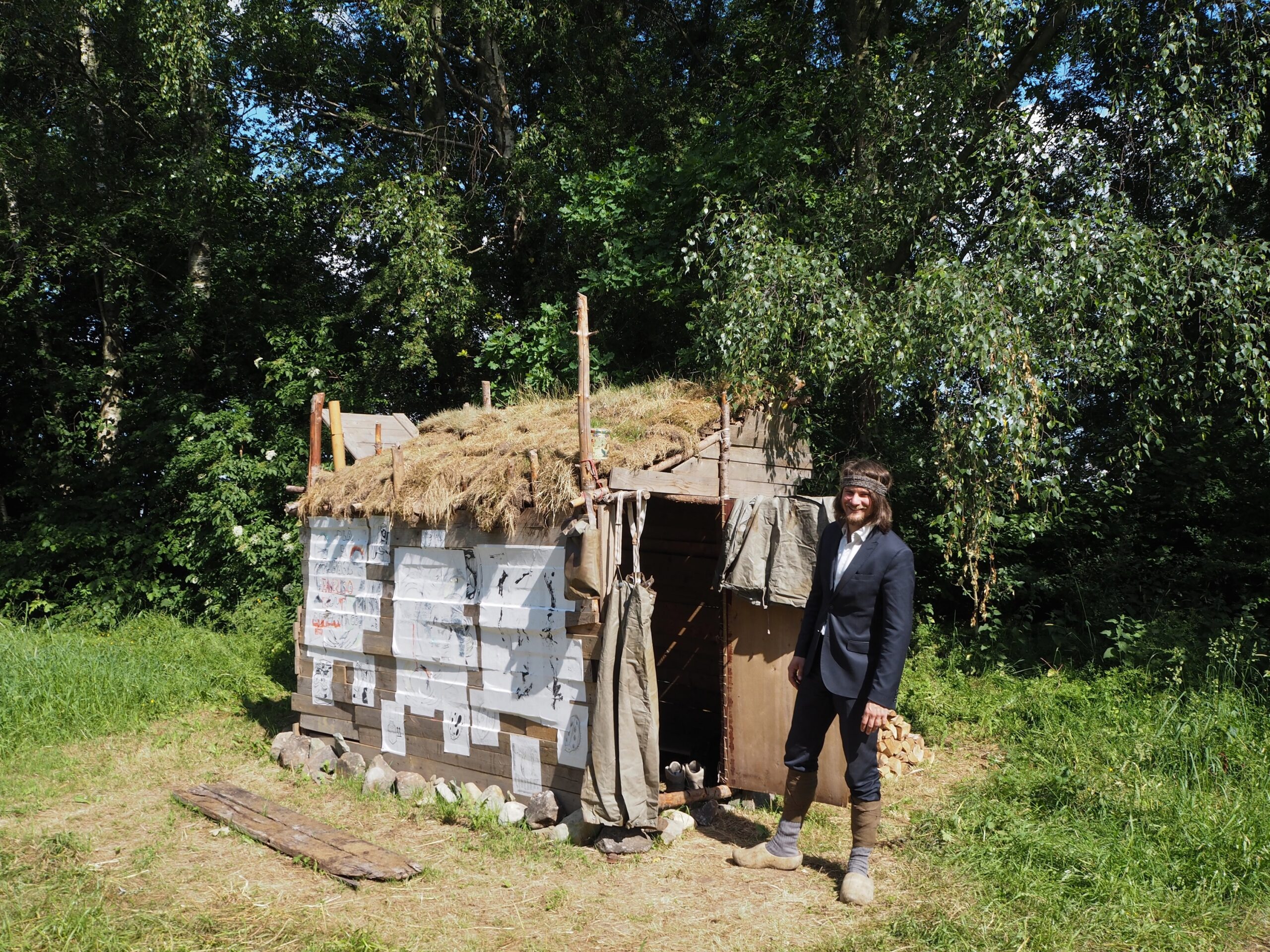 Ole Nieling zelfgebouwde hut