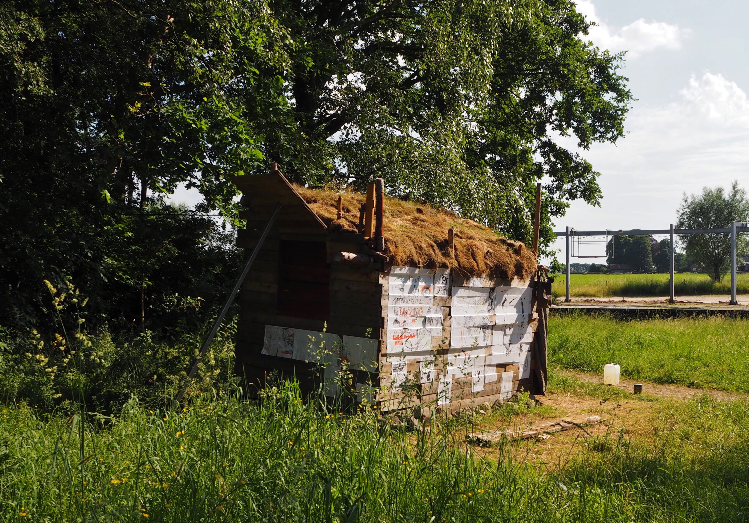 Ole Nieling zelfgebouwde hut