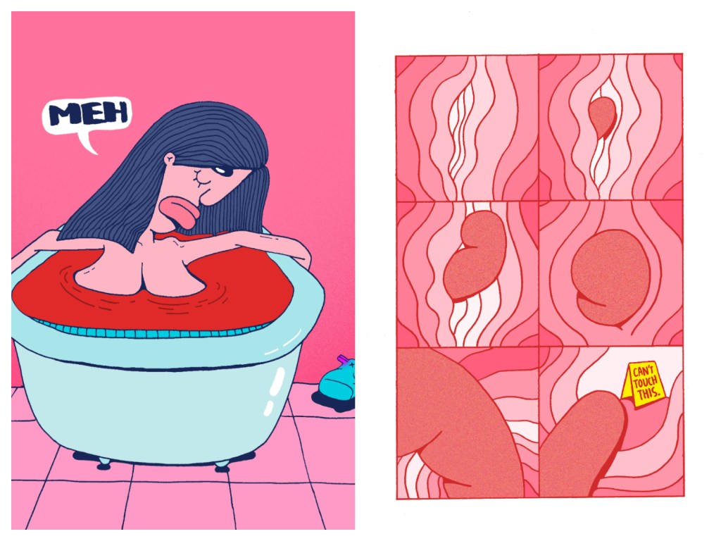 Illustrations of a woman's body