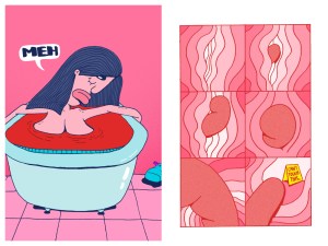 Illustrations of a woman's body