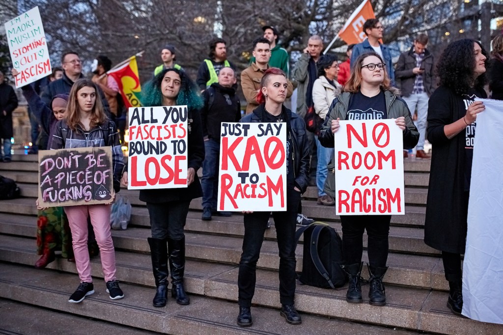 In Photos: Anti-Racism Rally Hits Downtown Auckland