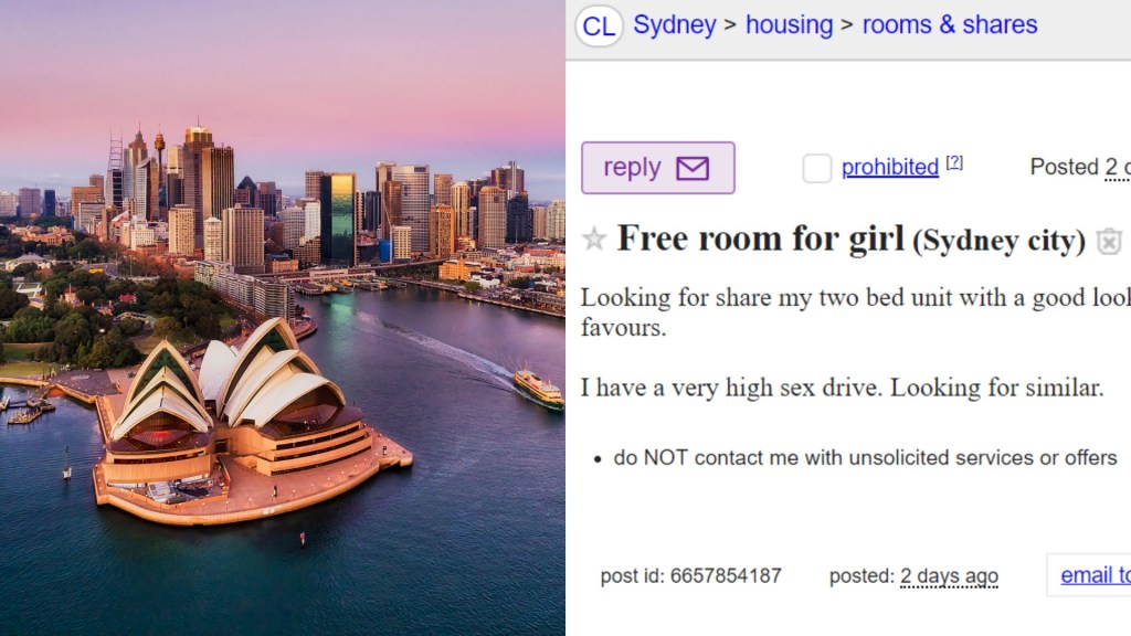 Sydney’s Insane Rental Prices Have Created a Sex-For-Rent Marketplace