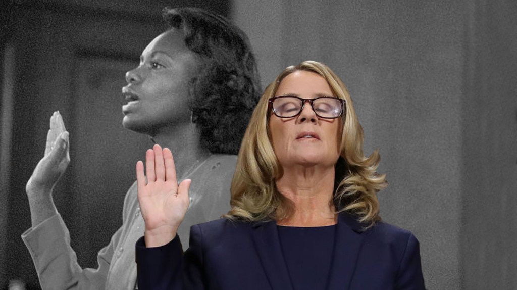 Collage of Christine Blasey Ford and Anita Hill