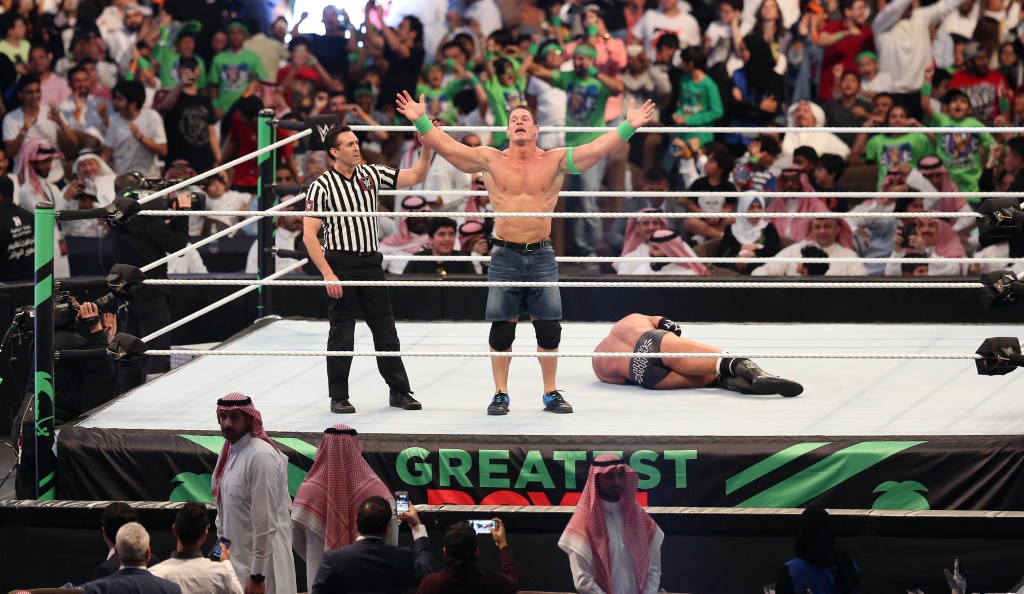 John Cena à The Greatest Royal Rumble en Arabie Saoudite.