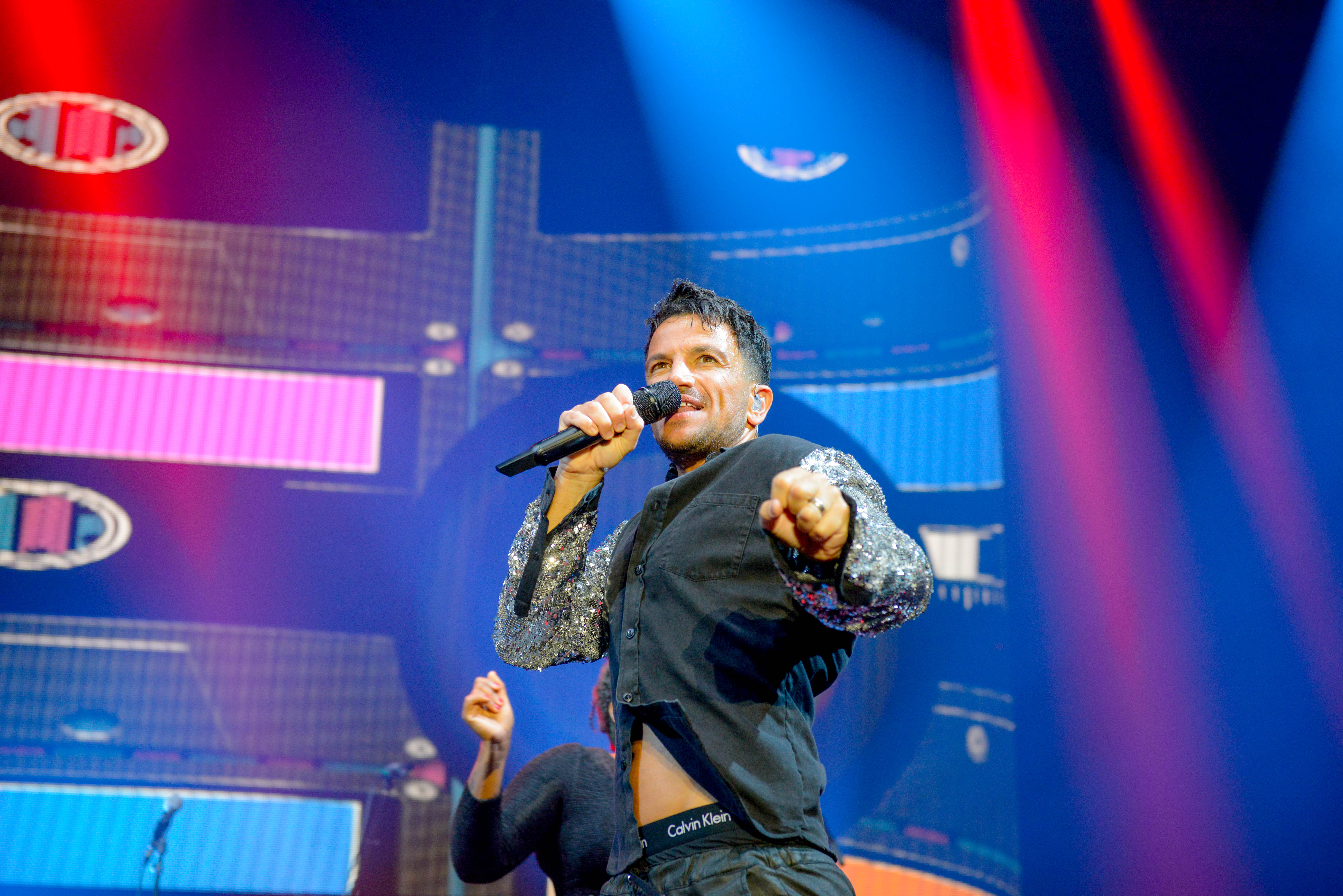 Peter Andre performing in Coventry in 2018