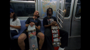 The 'Unreal Life' cast on the subway