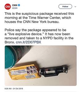 Dieses Päckchen wurde an das CNN-Büro in New York geschickt