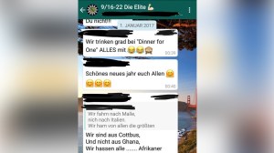 Screenshot aus einer Polizei-WhatsApp-Gruppe