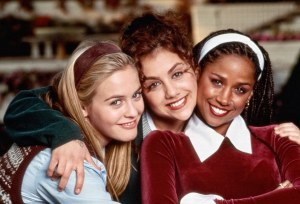 Alicia Silverstone, Brittany Murphy and Stacey Dash on Clueless set