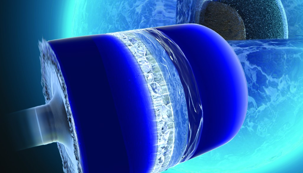 Artist's depiction of ice VII formation