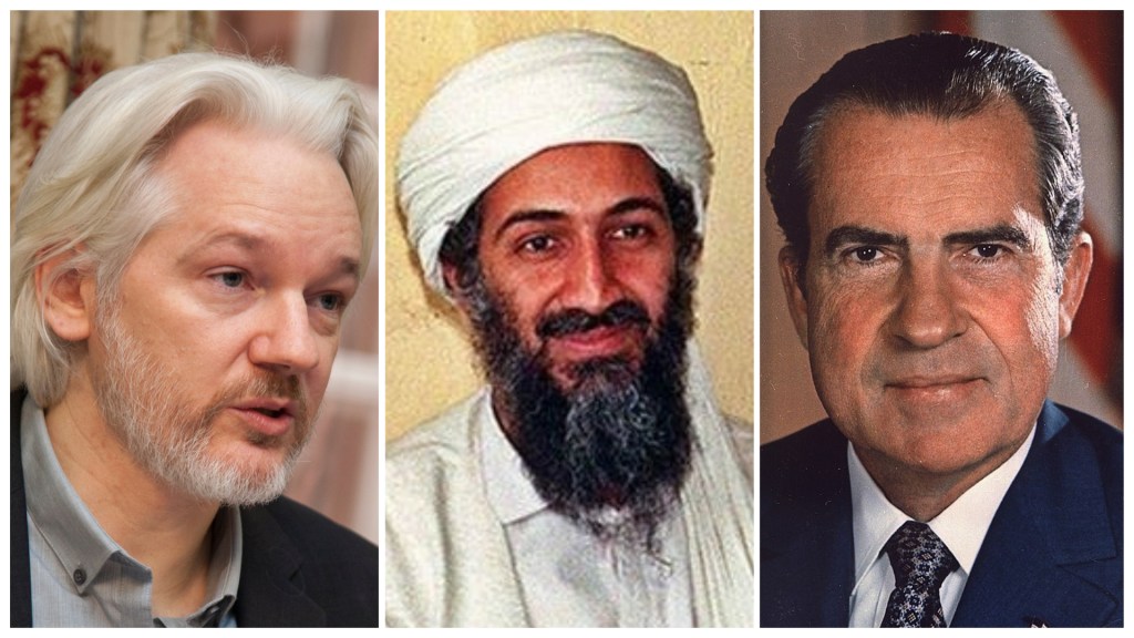 Julian Assange, Osama bin Laden, and Richard Nixon got their hands dirty.