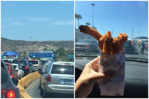 Churro's en verkeer bij de grens