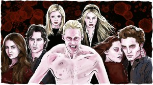 Illustration af en række karakterer fra Buffy, True Blood og Twilight