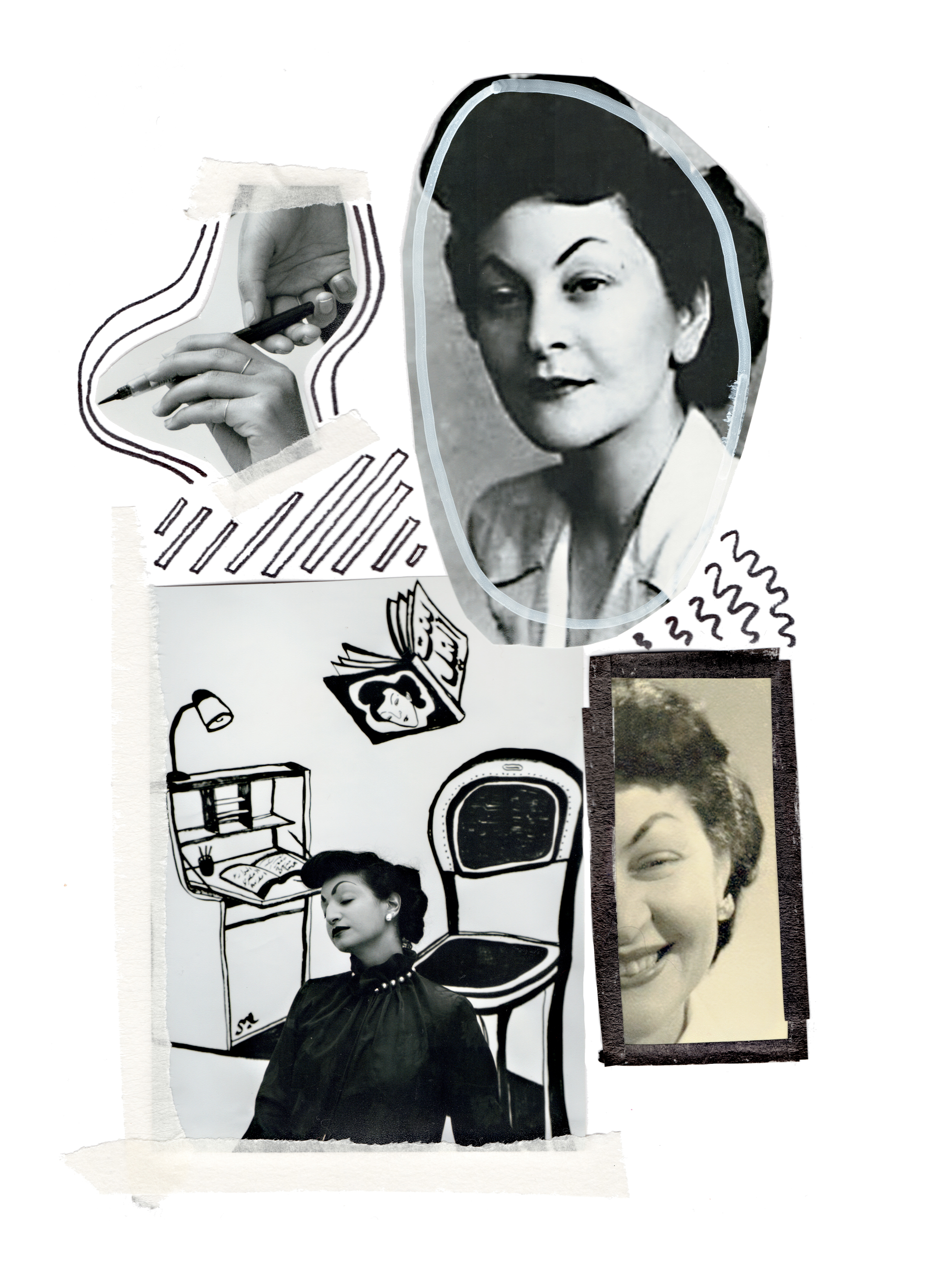 Collage of Doria Shafik