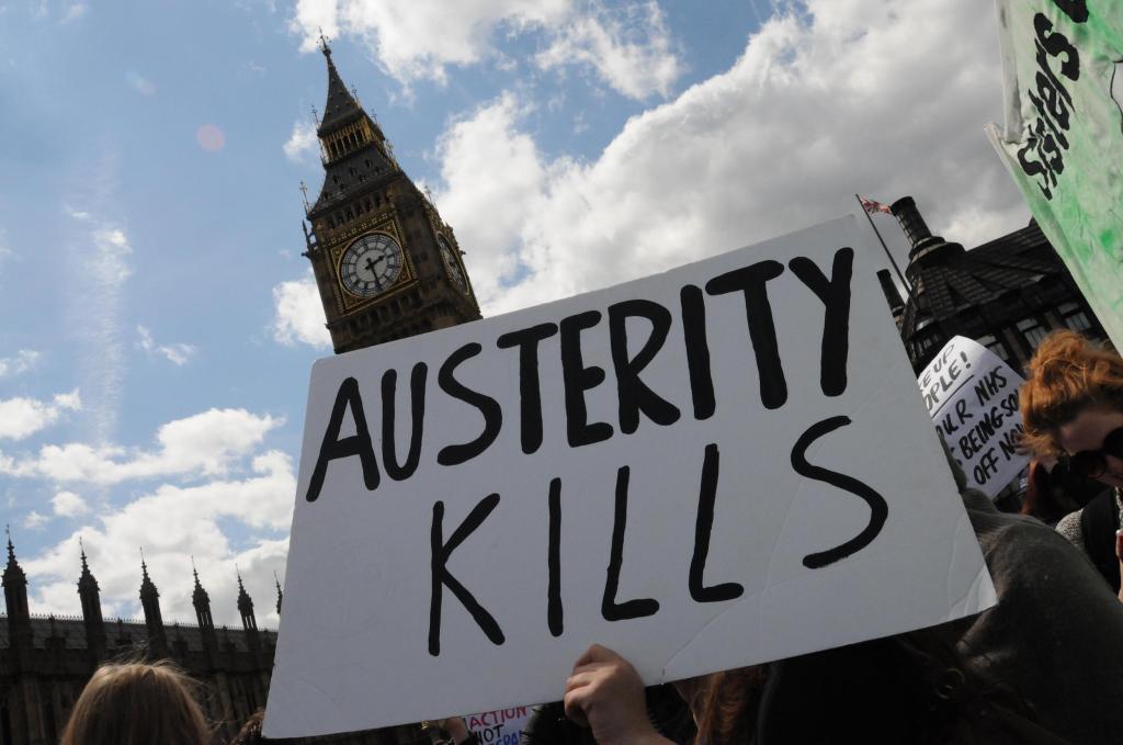 austerity kills banner