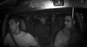 Several Ottawa Senators in a Uber.