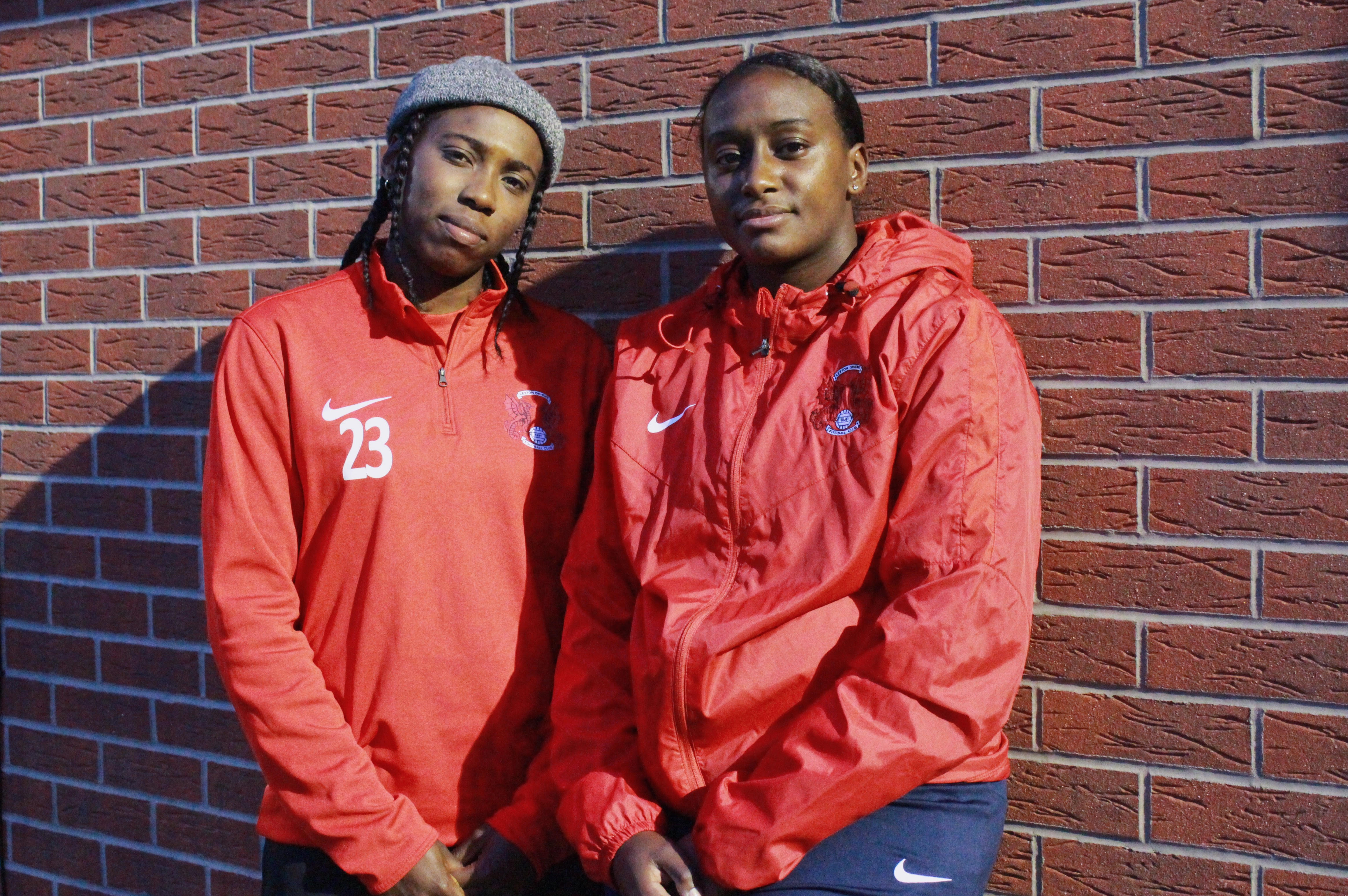 Nana Ama photo of Leyton Orient Women’s Football Club members Lisa and Chanel