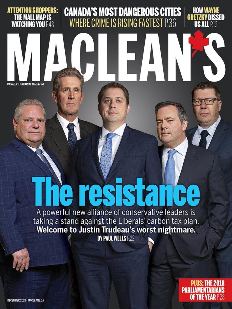 The Macleans cover for November.