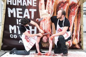 PETA Activisten op World Vegan Day