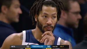 Minnesota Timberwolves' Derrick Rose contemplates performing witchcraft.