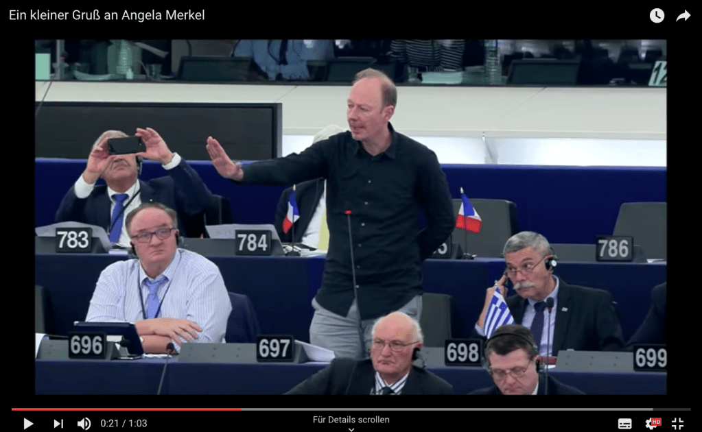 Martin Sonneborn spricht vor dem Eu-Parlament