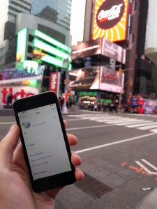 Phone and Times Square