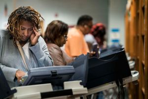 Georgia voters at the polls on Election Day