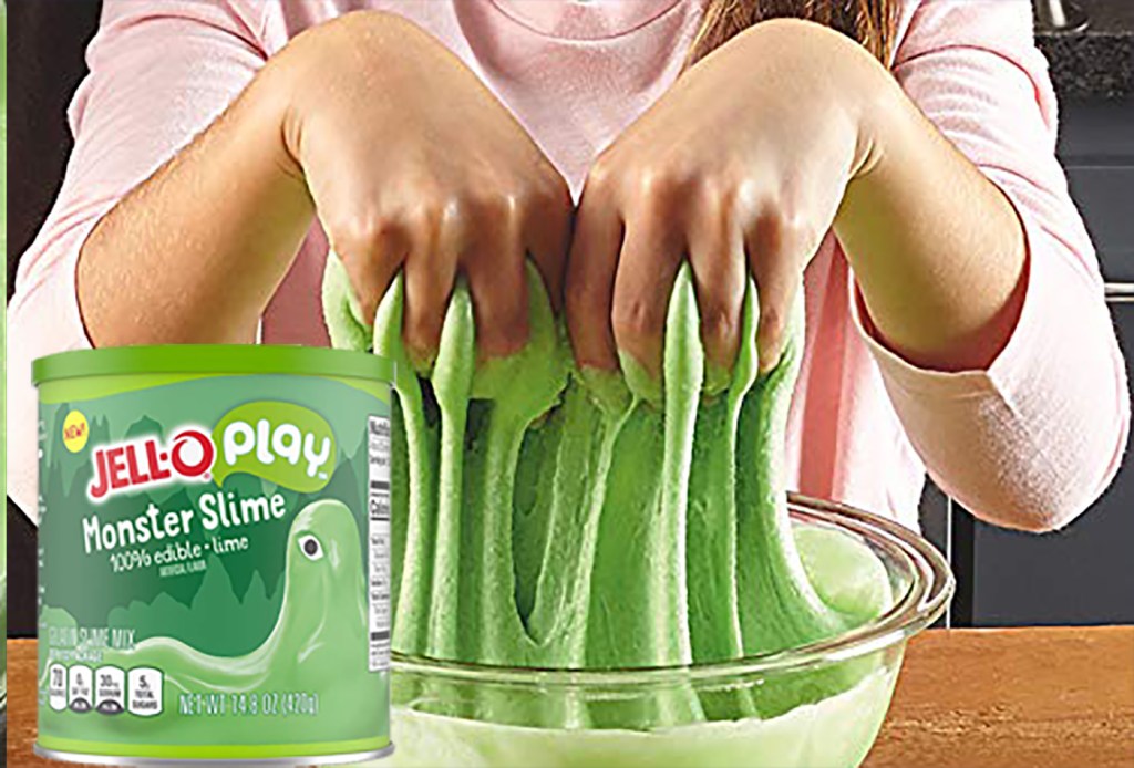 edible green jello slime