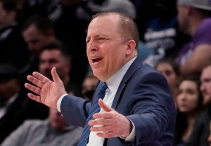 Tom Thibodeau reacts poorly.