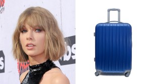 Taylor Swift en een koffer