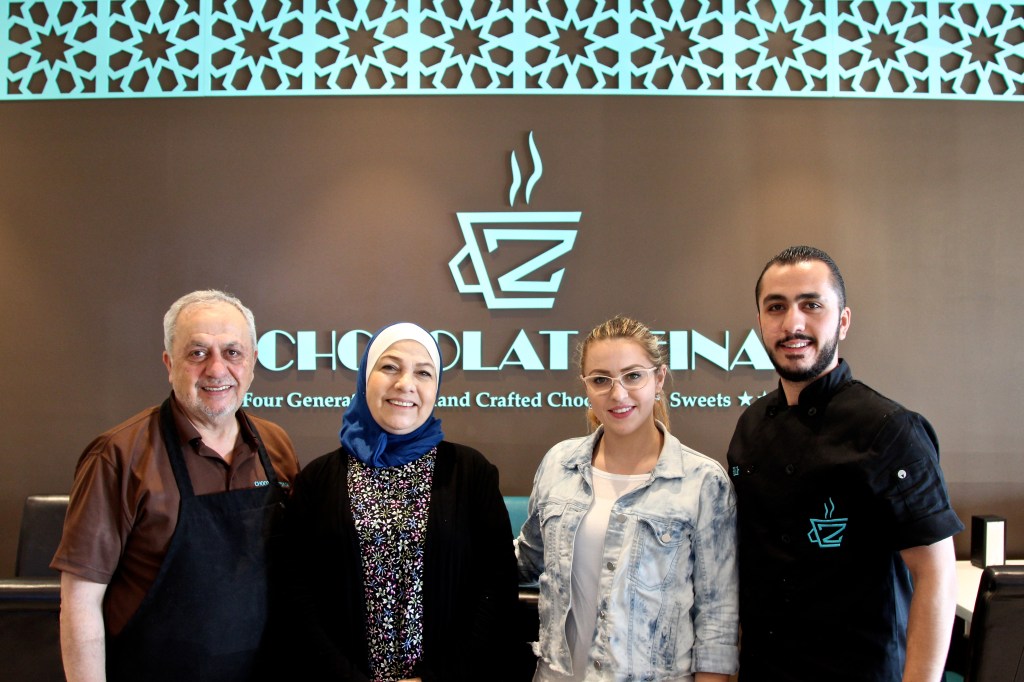 Bashar Slik and family outside of ChocolatZeina